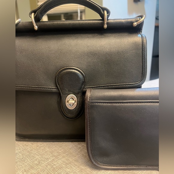 Vintage Coach Dark Grey/Nickel Willis  Purse 9927 - EUC- Hang Tag - Rare - Picture 3 of 16